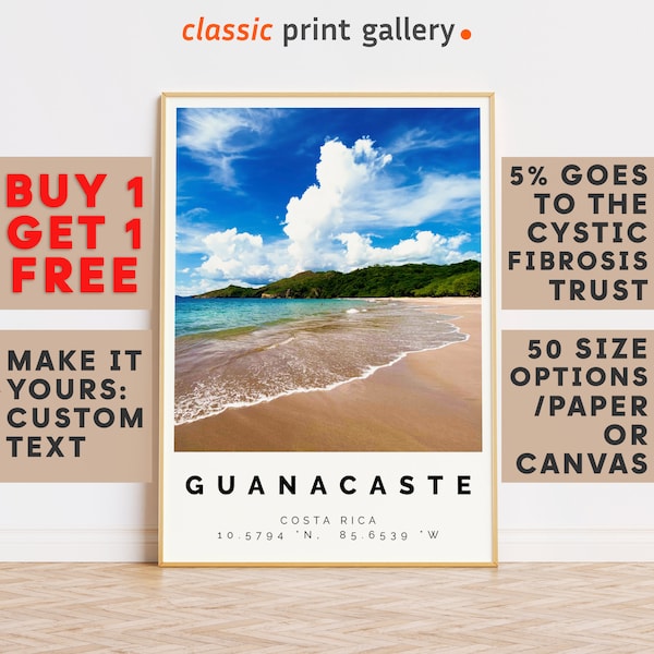 Guanacaste Print,Guanacaste Wall Art,Guanacaste Colorful Poster,Personalized Birthday Beach Travel Gift Coastal Costa Rica 14604