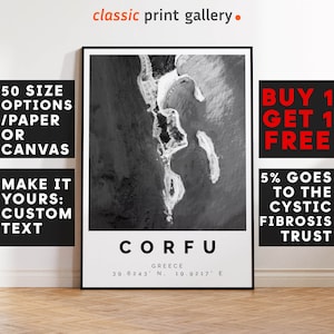 Corfu Print Black and White Photo, Corfu Wall Art, Corfu Travel Poster, Corfu Photo Print, Greece Wall Art, Greece Decor, 3310