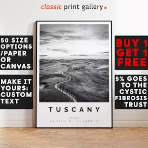 Tuscany Print Black and White Photo,Tuscany Wall Art,Tuscany Travel Poster,Tuscany Photo Print, Italy Wall Art, Toscana Decor, 3962