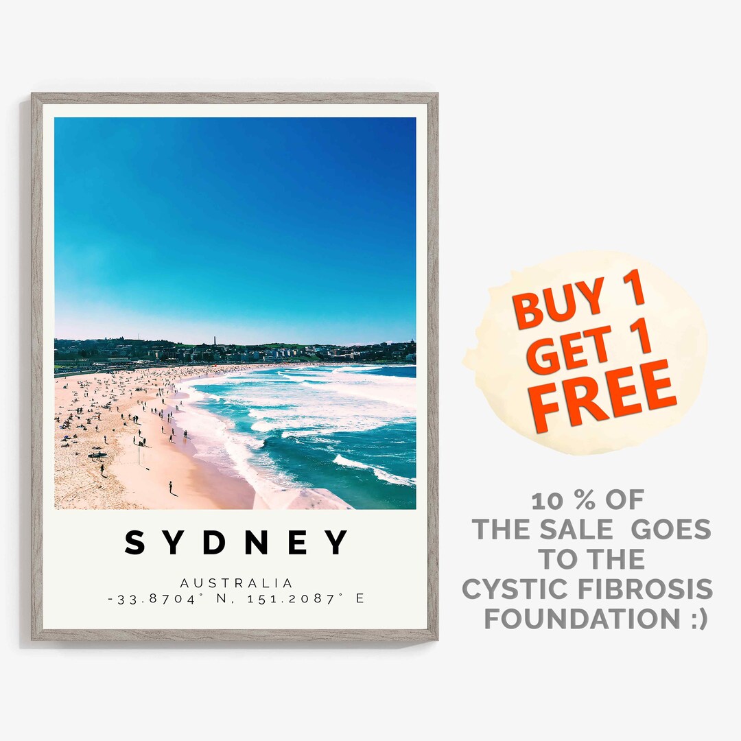 Sydney Poster Colorful Print Sydney Wall Art Sydney Photo Etsy