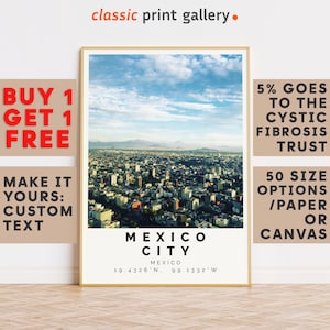 Mexico City Print,Mexico City Wall Art,Mexico City Colorful Poster,Personalized Birthday Travel Gift Present Artwork Mexico 12550b