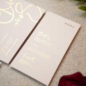 Modern Calligraphy Gold Foil Wedding Invite Wedding Invitation Set, Modern Calligraphy Wedding Invitation Suite W24 image 3