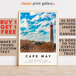 Cape May Print Colorful Poster|Cape May Wall Art|Cape May Travel Poster Gift|Cape May Travel Photography|Decor|New Jersey|16833b