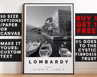 Lombardy Poster Black and White Print, Lombardy Wall Art, Lombardy Travel Poster, Lombardy Photo Print, Italia, Italy Lombardia, Milan 2736