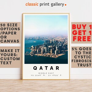 Qatar Poster Colorful Print, Qatar Wall Art, Qatar Photo Decor, Qatar Gift Travel Print,Office Wall Art,9988