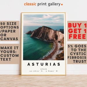 Asturias Poster Colorful Print, Asturias Wall Art, Asturias Photo Decor, Asturias Gift Travel Print,Asturias,Travel Posters,10512