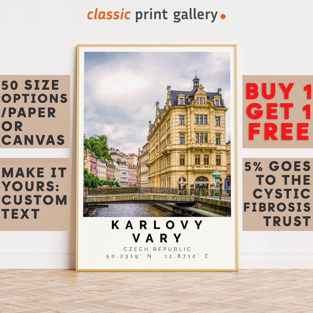 Karlovy Vary Poster Colorful Print Karlovy Vary Wall Art Etsy.de