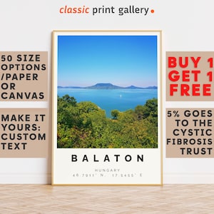 Balaton Poster Colorful Print, Balaton Wall Art, Balaton Photo Decor, Balaton Gift Travel Print,A5, A4, A3, A2, A1,10639