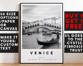 Venice Poster Print, Travel Decor,Venice Holiday Vacation Art, Minimal Decor, Minimalist Travel Poster, Colleague Leaving Gift, 3929
