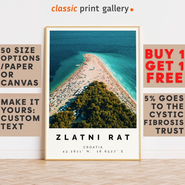 Zlatni Rat Poster Colorful Print, Zlatni Rat Wall Art, Zlatni Rat Photo Decor, Zlatni Rat Gift Travel Print,Croatia,Gift Idea,10286