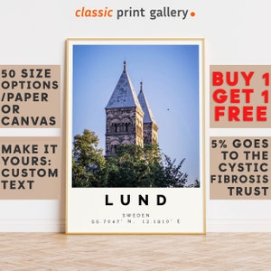Lund Poster Colorful Print, Lund Wall Art, Lund Photo Decor, Lund Gift Travel Print,A3 Poster,11092