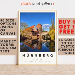 Nürnberg Poster Colorful Print, Nürnberg Wall Art, Nürnberg Photo Decor, Nürnberg Gift Travel Print,Holiday Art,8864
