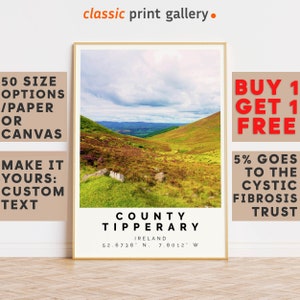 County Tipperary Poster Colorful Print, County Tipperary Wall Art, County Photo Decor,Gift Travel Print,Ireland,Vintage Art Print,10326