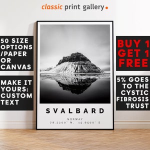 Svalbard Poster Black and White Print, Svalbard Wall Art, Svalbard Travel Poster, Svalbard Photo Print, Norway,4672b
