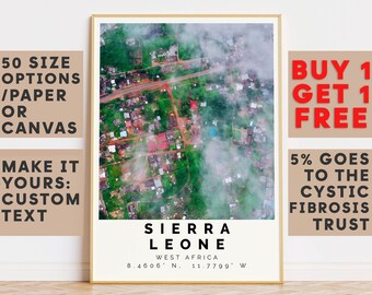Sierra Leone Poster Colorful Print, Sierra Leone Wall Art, Sierra Leone Photo Decor,Travel Art,Travel Wall Art,8567