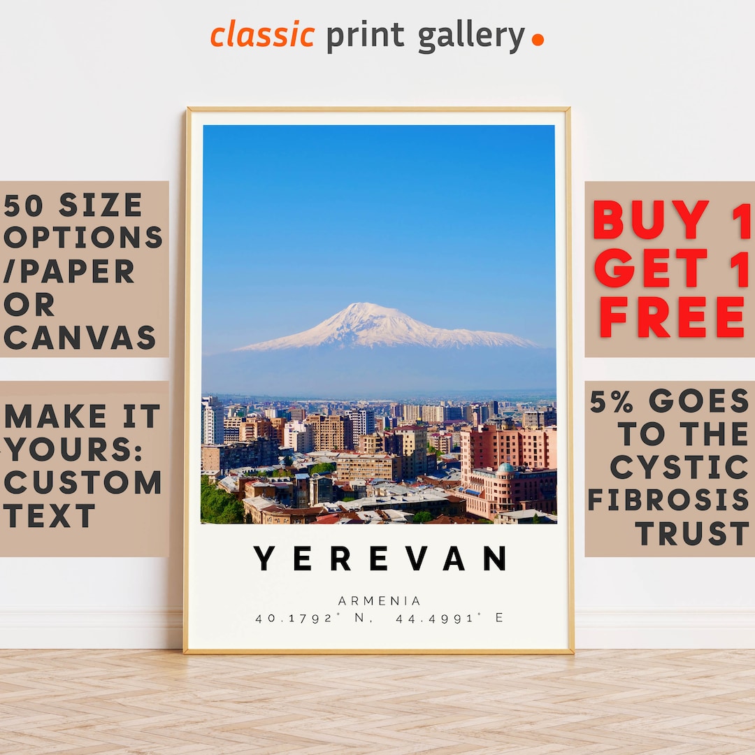 Yerevan Poster Colorful Print, Yerevan Wall Art, Yerevan Photo Decor, Yerevan Gift Travel Print
