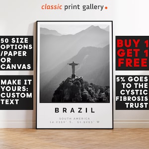 Brazil Print Black and White Photo, Brazil Wall Art, Brazil Travel Poster, Brazil Photo Print, South America,5470b