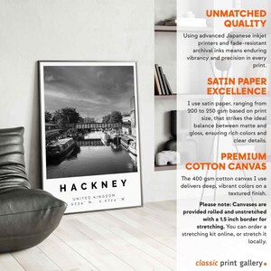 Hackney Poster Black and White Print, Hackney Wall Art, Hackney Travel Poster, Hackney Photo Print, United Kingdom,5300 image 6