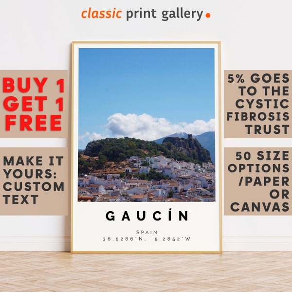 Gaucín Print,Gaucín Wall Art,Gaucín Colorful Poster,Personalized Birthday Travel Gift Present Photography Artwork Spain 12743