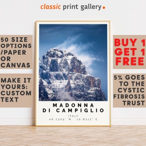 Madonna Di Campiglio Poster Colorful Print, Madonna Di Campiglio Wall Art, Madonna Di Campiglio Photo Decor, Italy,Travel Posters,10416