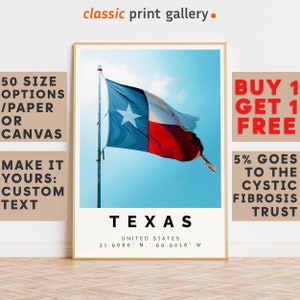 Texas Poster Colorful Print, Texas Wall Art, Texas Photo Decor, Texas Gift Travel Print,Vintage Art Print,8462