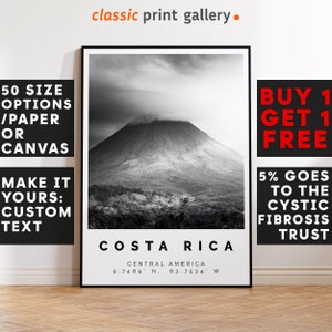 Costa Rica Poster Print, Travel Decor, Costa Rica Holiday Vacation Art, Minimal Decor, Minimalist Travel Poster, Colleague Leaving Gift,3322