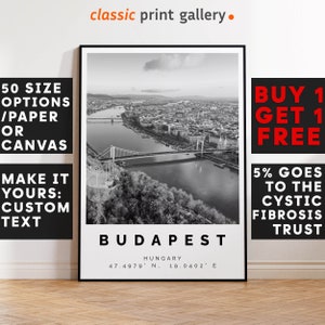 Budapest Poster, Budapest Print, Budapest Black and White Photographic Art, Wedding gift, Coordinates Poster, Travel Gift, Hungary, 3168
