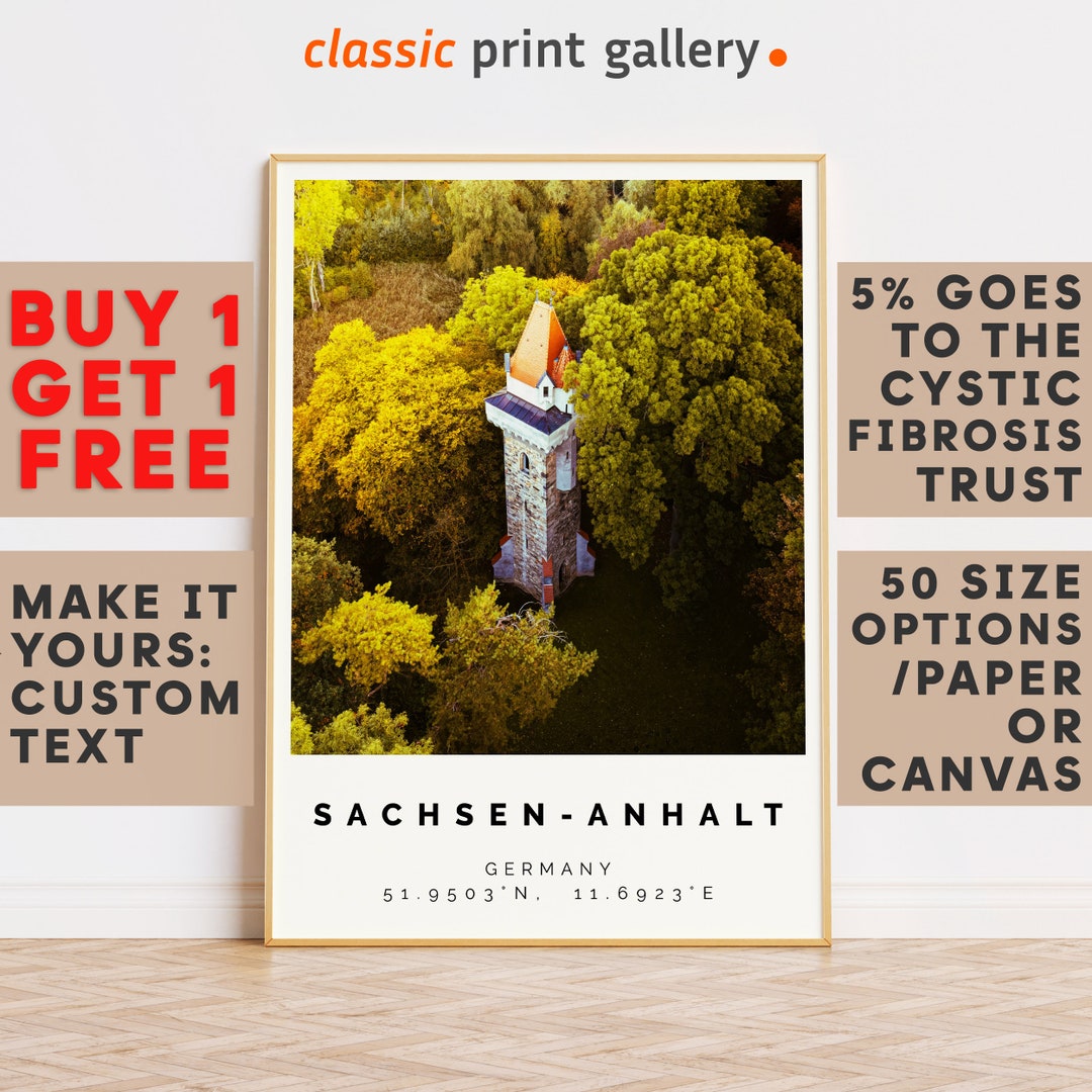 Sachsen-Anhalt Print,Sachsen-Anhalt Wall Art,Sachsen-Anhalt Colorful Poster,Personalized ...