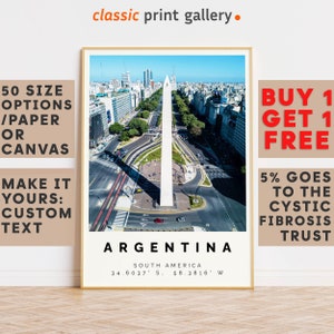 Argentina Poster Colorful Print, Argentina Wall Art, Argentina Photo Decor, Argentina Gift Travel Print,Gift For Her,Gift For Him,7619