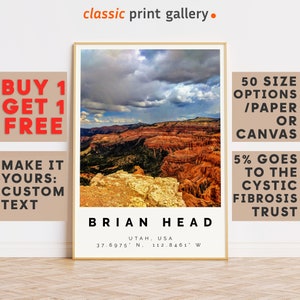 Brian Head Print Colorful Poster|Brian Head Wall Art|Brian Head Travel Poster Gift|Brian Head Travel Photography|Utah|16060b