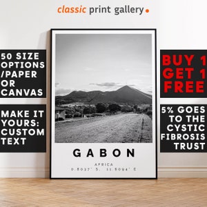 Gabon Print Black and White Photo, Gabon Wall Art, Gabon Travel Poster, Gabon Photo Print, Africa,4693