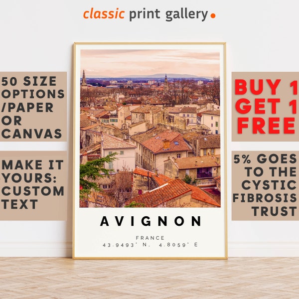 Avignon Poster Colorful Print, Avignon Wall Art, Avignon Photo Decor, Avignon Gift Travel Print,Vaucluse,Gift For Backpacker,7643