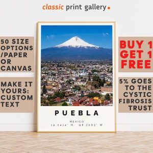 Puebla Poster Colorful Print, Puebla Wall Art, Puebla Photo Decor, Puebla Gift Travel Print,Holiday Art,9906