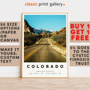 Colorado Poster Colorful Print, Colorado Wall Art, Colorado Photo Decor, Colorado Gift Travel Print,Gift For Him,7892
