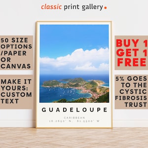 Guadeloupe Poster Colorful Print, Guadeloupe Wall Art, Guadeloupe Photo Decor, Guadeloupe Gift Travel Print,Vacation Art,Holiday Art,9501