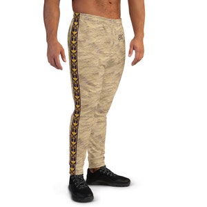 Kemetic Stone Print Was Ankh Nebu Men&#39;s Joggers
