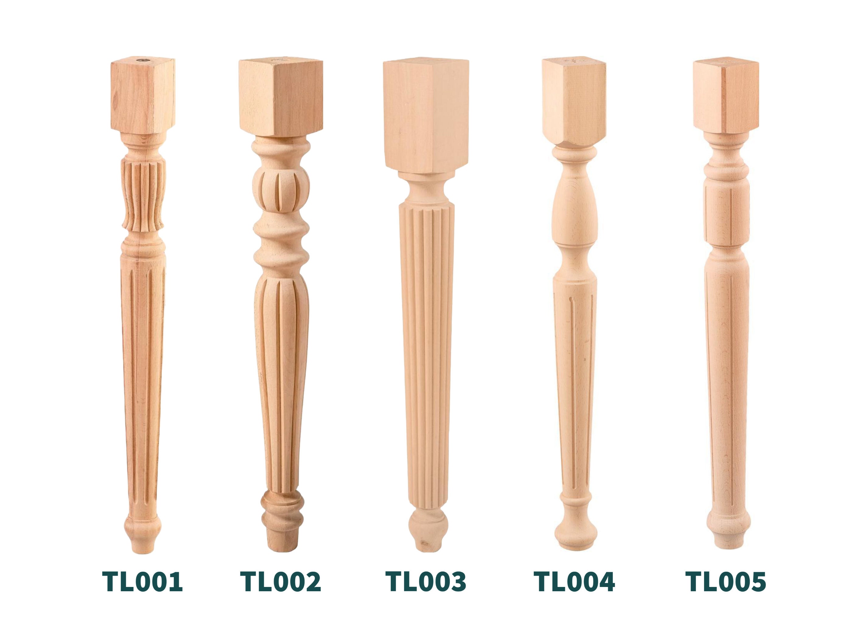 Set of 4 Wooden Table Legs Farmhouse Table Legs Turned Legs Etsy