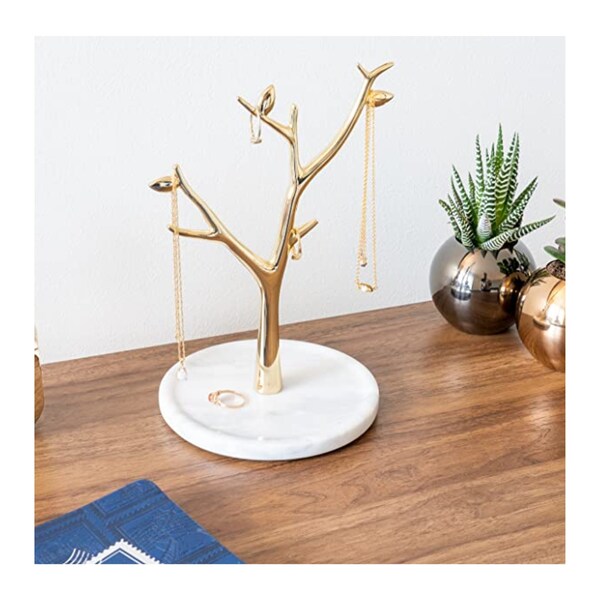 Marble and Gold Jewelry Stand Etsy