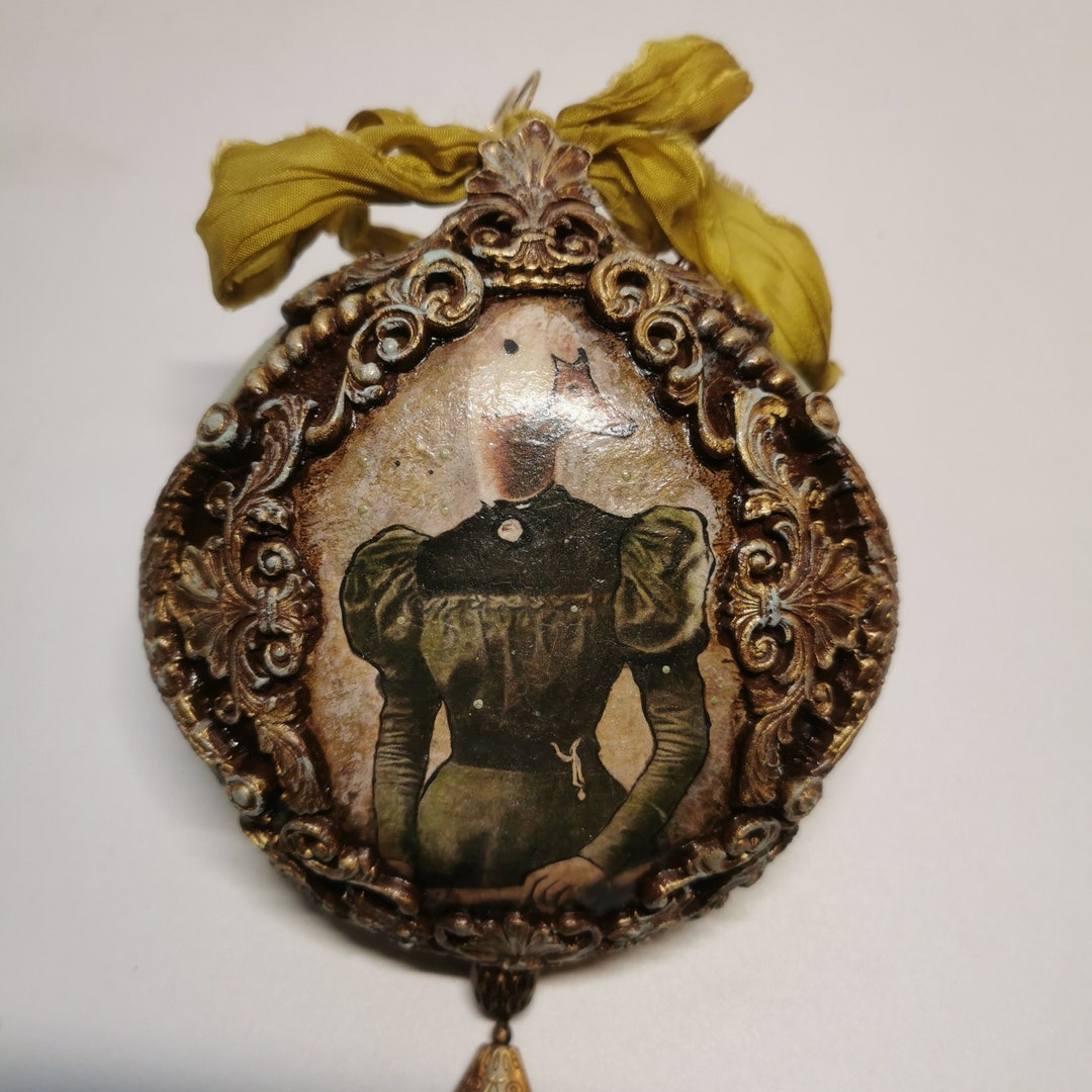 Christmas Tree Ornament Bauble Vintage Victorian Nostalgic Style - Etsy