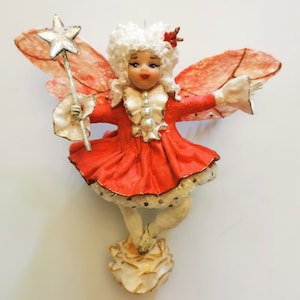 Spun Cotton Ornament Vintage Christmas Tree Decor