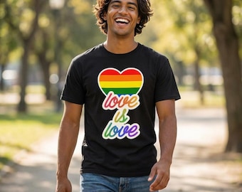 Rainbow Heart Pride Shirt: Unisex LGBTQ+ Equality Graphic Tee