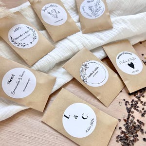 Bolsa de semillas de flores personalizadas para sembrar, regalo para invitados, bautizo, boda, cumpleaños, comunión, sembrar amor, sembrar semillas