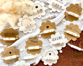 Candy, customizable flower shape guest gift baptisms, weddings, souvenirs, birthdays, events