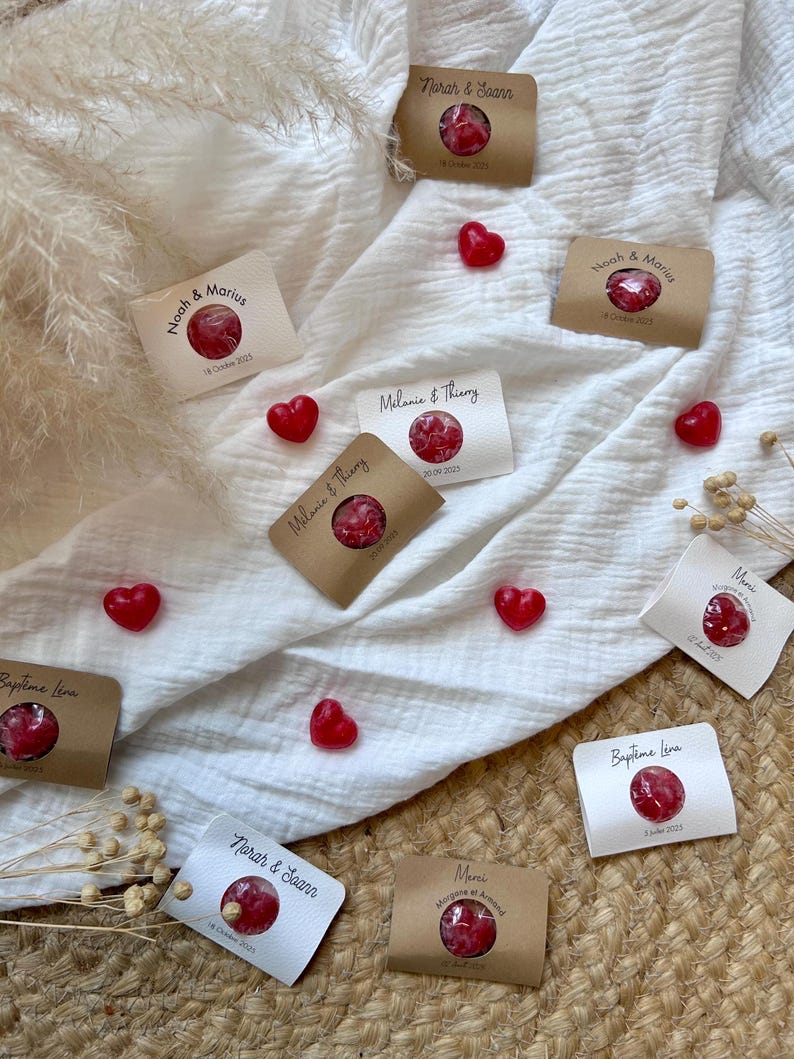 Mini bonbon cœur personnalisable pour événements spéciaux