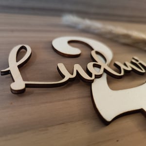 Personalisierter Cake Topper aus Holz zum Geburtstag Tortenstecker mit Name Kuchenstecker mit Zahl für Kinder und Erwachsene Bild 8