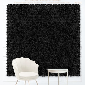 OPENING SALE 40% OffBlack Flower Wall Decor Photo Backdrop Panel Artificial 3-D Panel Home Shop Holiday Wedding Party W-033 Bild 2