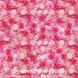 OPENING SALE 40% Off! Pink Flower Wall Decor Photo Backdrop Panel Artificial Flower Panel 3-D Panel Home Shop Holiday Wedding Party W-024