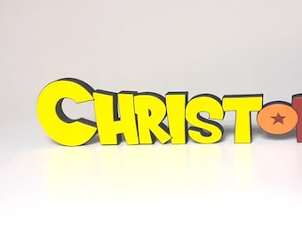 Custom Text Dragon Ball Style 3D Printing