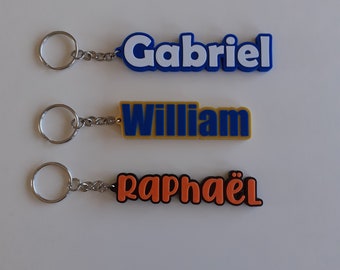 personalized key ring 2 colors