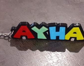 Personalized Mario-style keychain